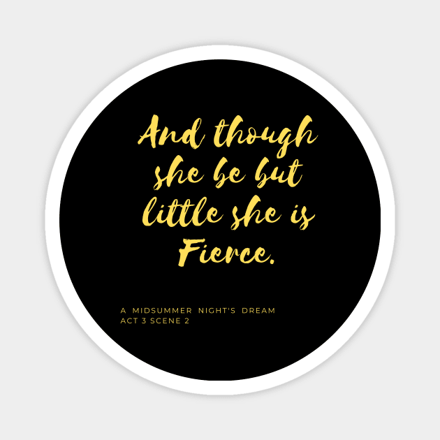 She is Fierce (Yellow) Magnet by Fantastic Store